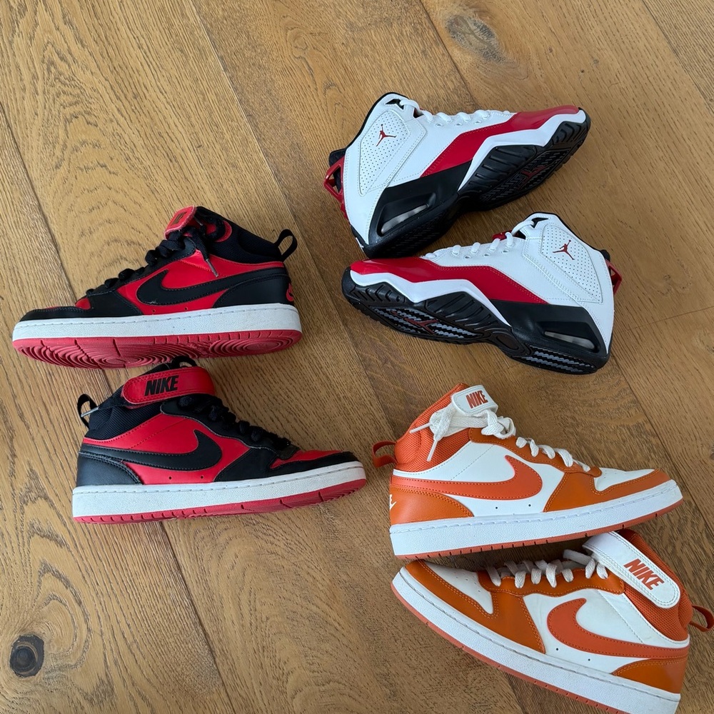 Nike High-Top Sneakers. Package of 3. Size 5.5y